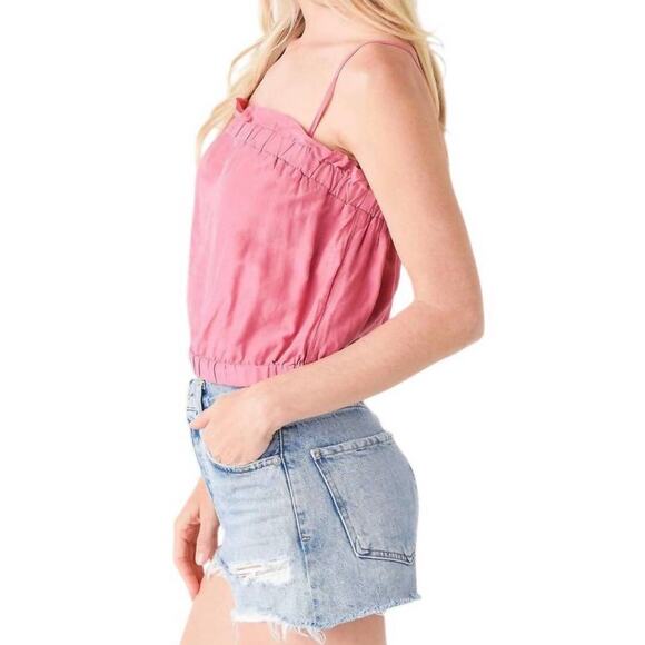 Velvet by Graham & Spencer Sorbet Pink Divya Cotton Silk Cami Top Size Small - Picture 8 of 14